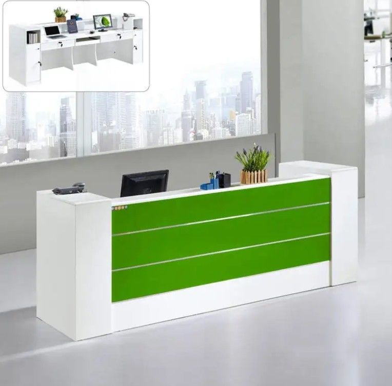 Nieuw ontwerp Modern Luxe Minimalist Marmeren Receptie Desk voor Office Front Desks
