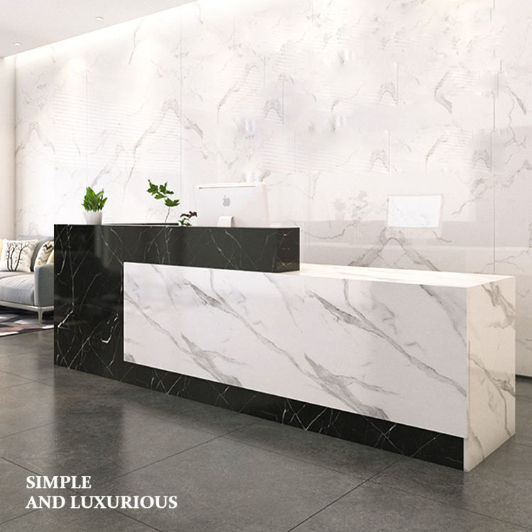 Ondernemingsfront kantoorgebouw hotel lobby receptie bureau receptie bureau schoonheidssalon meubilair receptie bureau